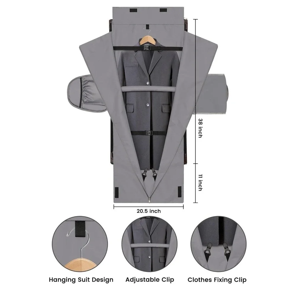Garment Bags For Travel Duffle Bag With Shoe Pouch For Men Women Convertible Gar